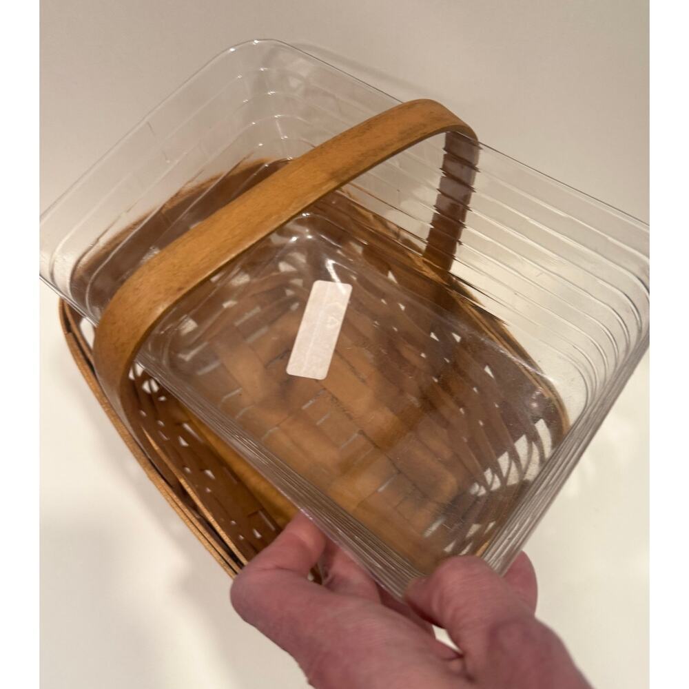 LONGABERGER Large Basket 2006 Handmade Woven USA Liner Cottage - Picture 3 of 4